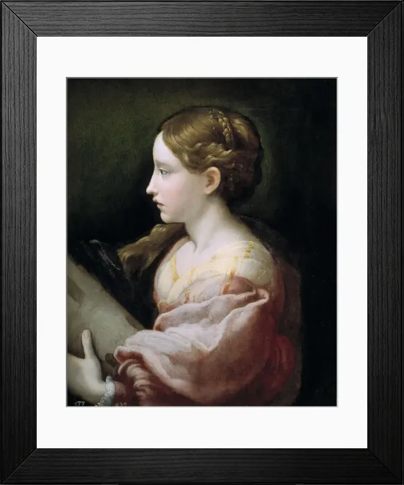 Framed Print : Saint Barbara. Artist: Parmigianino (1503-1540) Framed Print : Saint Barbara. Artist: Parmigianino (1503-1540)