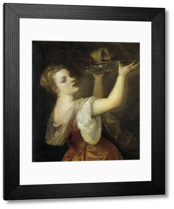 Framed Print : Salome with the head of John the Baptist. Artist: Titian (1488-1576) Framed Print : Salome with the head of John the Baptist. Artist: Titian (1488-1576)