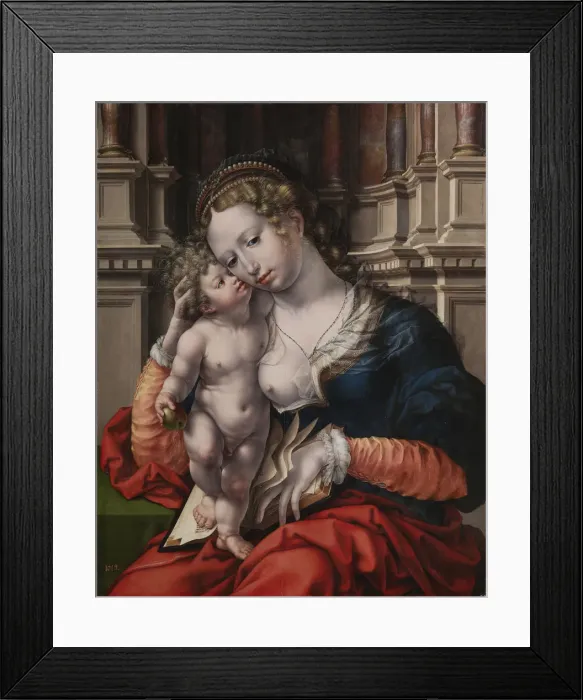 Framed Print : Virgin and child. Artist: Gossaert, Jan (ca. 1478-1532) Framed Print : Virgin and child. Artist: Gossaert, Jan (ca. 1478-1532)