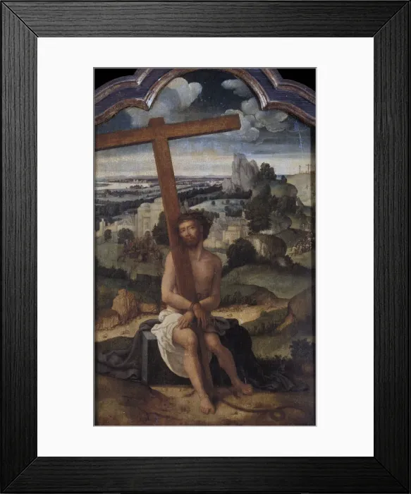 Framed Print : The Man of Sorrows. Artist: Isenbrant, Adriaen (1490-1551) Framed Print : The Man of Sorrows. Artist: Isenbrant, Adriaen (1490-1551)