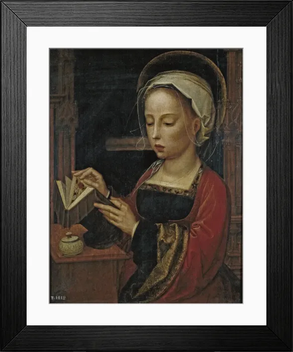 Framed Print : Mary Magdalene Reading. Artist: Isenbrant, Adriaen (1490-1551) Framed Print : Mary Magdalene Reading. Artist: Isenbrant, Adriaen (1490-1551)