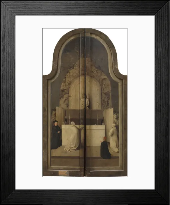 Framed Print : The Adoration of the Kings. (Triptych, reverse). Artist: Bosch, Hieronymus (c. 1450-1516) Framed Print : The Adoration of the Kings. (Triptych, reverse). Artist: Bosch, Hieronymus (c. 1450-1516)