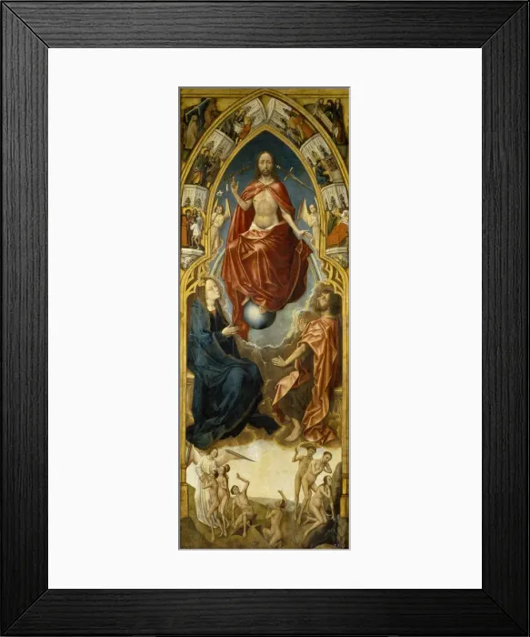 Framed Print : Redemption Tryptich: The Last Judgment. Artist: Stockt, Vrancke van der (1420-1495) Framed Print : Redemption Tryptich: The Last Judgment. Artist: Stockt, Vrancke van der (1420-1495)