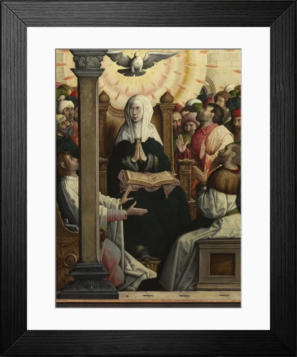 Framed Print : Pentecost. Artist: Juan de Flandes (ca. 1465-1519) Framed Print : Pentecost. Artist: Juan de Flandes (ca. 1465-1519)