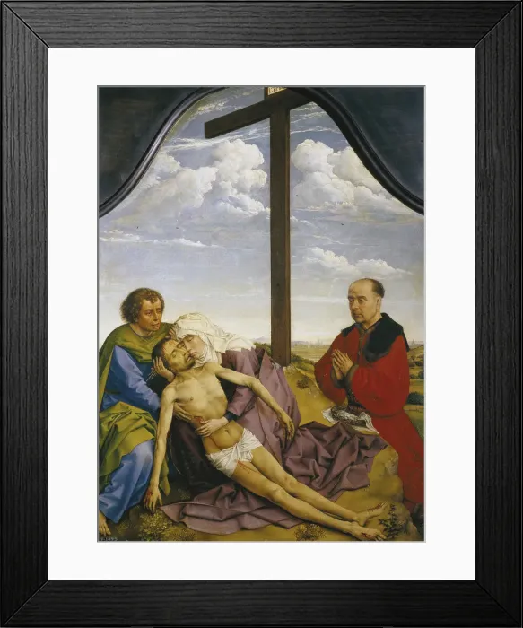 Framed Print : Pieta. Artist: Weyden, Rogier, van der (ca. 1399-1464)