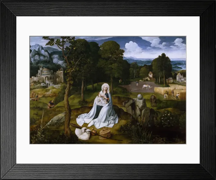 Framed Print : The Flight into Egypt. Artist: Patinir, Joachim (ca. 1480-1524) Framed Print : The Flight into Egypt. Artist: Patinir, Joachim (ca. 1480-1524)