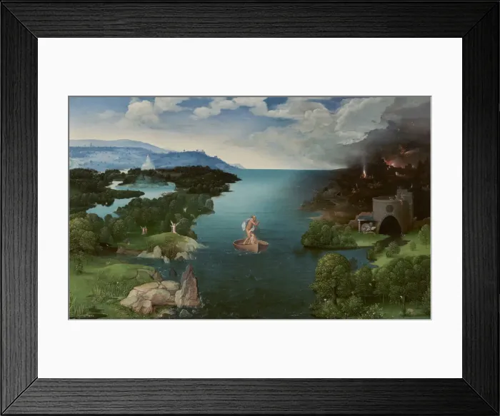 Framed Print : Charon Crossing the Styx. Artist: Patinir, Joachim (ca. 1480-1524) Framed Print : Charon Crossing the Styx. Artist: Patinir, Joachim (ca. 1480-1524)