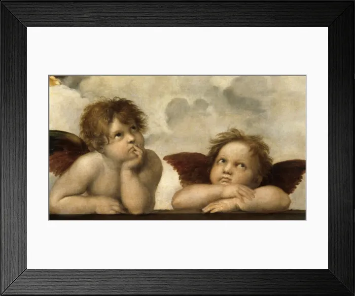 Framed Print : The Sistine Madonna (Detail). Artist: Raphael (1483-1520) Framed Print : The Sistine Madonna (Detail). Artist: Raphael (1483-1520)