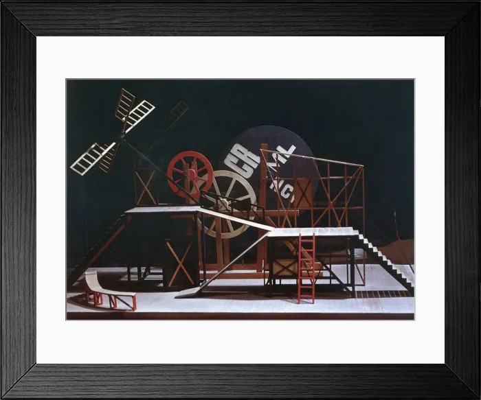 Framed Print : Stage design for the theatre play The Magnificent Cuckold (Le Cocu Magnifique) by F. Crommelynck. Artist: Popova, Lyubov Sergeyevna (1889-1924) Framed Print : Stage design for the theatre play The Magnificent Cuckold (Le Cocu Magnifique) by F. Crommelynck. Artist: Popova, Lyubov Sergeyevna (1889-1924)
