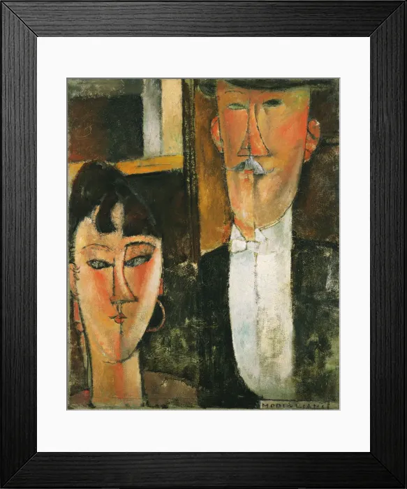Framed Print : Bride and Groom. Artist: Modigliani, Amedeo (1884-1920) Framed Print : Bride and Groom. Artist: Modigliani, Amedeo (1884-1920)
