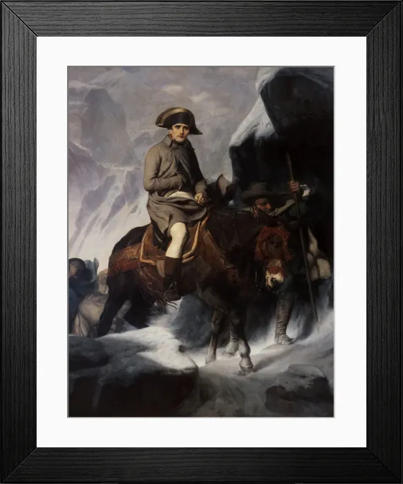 Framed Print : Bonaparte Crossing the Alps. Artist: Delaroche, Paul Hippolyte (1797-1856) Framed Print : Bonaparte Crossing the Alps. Artist: Delaroche, Paul Hippolyte (1797-1856)