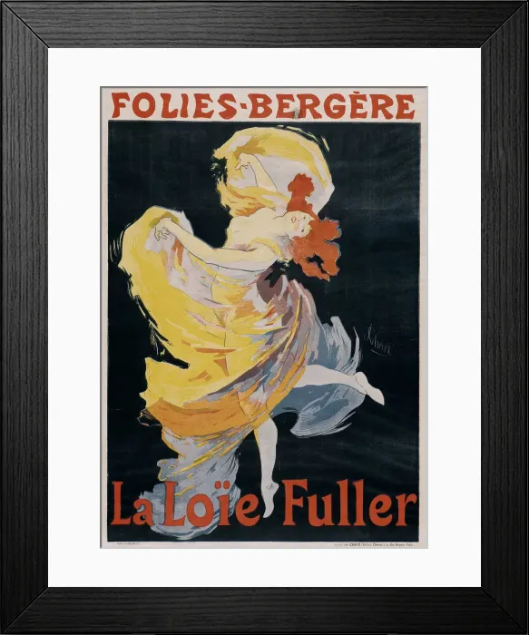 Framed Print : Loie Fuller (Poster). Artist: Cheret, Jules (1836-1932) Framed Print : Loie Fuller (Poster). Artist: Cheret, Jules (1836-1932)