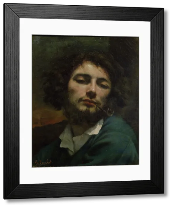 Framed Print : Self-Portrait. Artist: Courbet, Gustave (1819-1877) Framed Print : Self-Portrait. Artist: Courbet, Gustave (1819-1877)