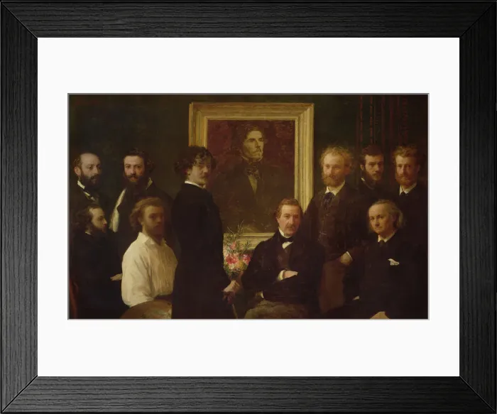 Framed Print : Hommage a Delacroix. Artist: Fantin-Latour, Henri (1836-1904) Framed Print : Hommage a Delacroix. Artist: Fantin-Latour, Henri (1836-1904)