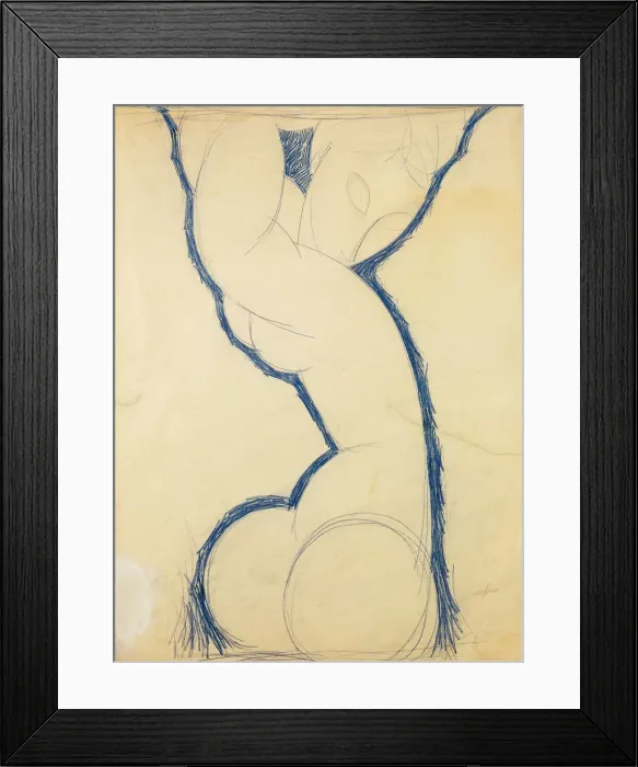 Framed Print : Caryatid. Artist: Modigliani, Amedeo (1884-1920) Framed Print : Caryatid. Artist: Modigliani, Amedeo (1884-1920)
