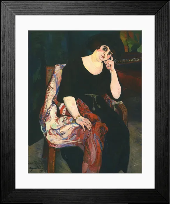 Framed Print : Portrait of Madame Zamaron. Artist: Valadon, Suzanne (1865-1938) Framed Print : Portrait of Madame Zamaron. Artist: Valadon, Suzanne (1865-1938)