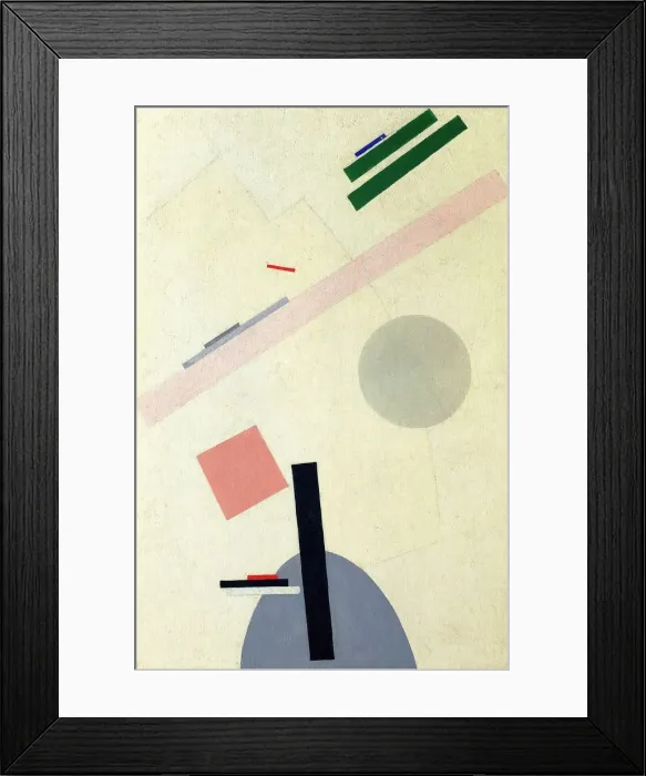 Framed Print : Suprematist Composition. Artist: Malevich, Kasimir Severinovich (1878-1935)