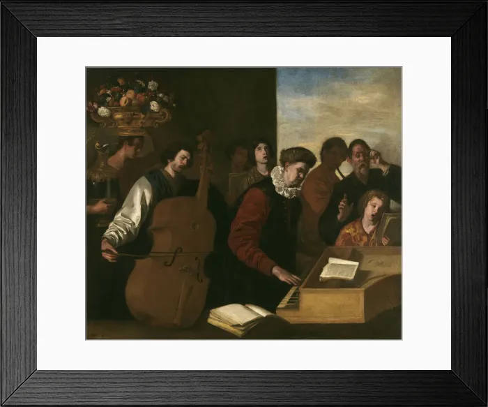 Framed Print : Concert. Artist: Falcone, Aniello (1600 / 7-1665) Framed Print : Concert. Artist: Falcone, Aniello (1600 / 7-1665)