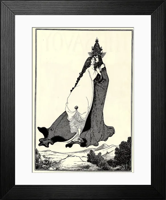 Framed Print : The Ascension of Saint Rose of Lima. Artist: Beardsley, Aubrey (1872?1898) Framed Print : The Ascension of Saint Rose of Lima. Artist: Beardsley, Aubrey (1872?1898)