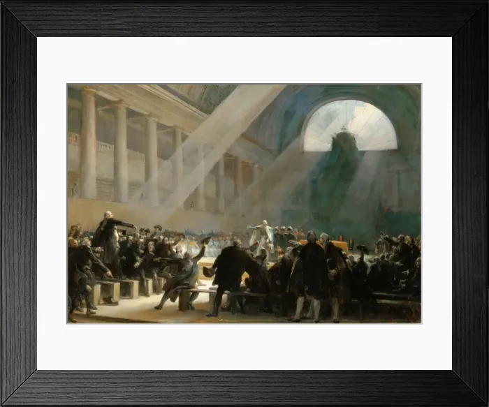 Framed Print : Mirabeau Answering Dreux-Breze, at the National Assembly Meeting, June 23, 1789. Artist: Fragonard, Alexandre-Evariste (1780-1850) Framed Print : Mirabeau Answering Dreux-Breze, at the National Assembly Meeting, June 23, 1789. Artist: Fragonard, Alexandre-Evariste (1780-1850)