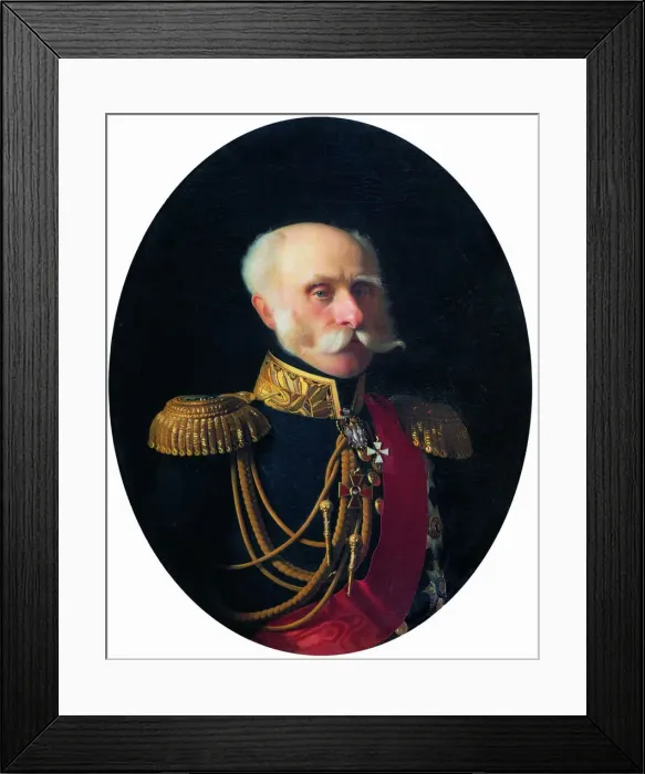 Framed Print : Portrait of Count Fyodor Petrovich Litke (1797-1882). Artist: Zaryanko, Sergei Konstantinovich (1818-1870) Framed Print : Portrait of Count Fyodor Petrovich Litke (1797-1882). Artist: Zaryanko, Sergei Konstantinovich (1818-1870)