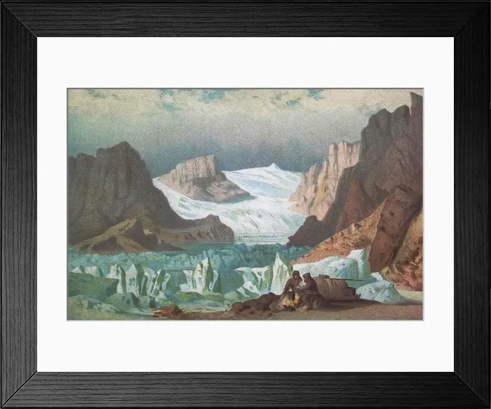Framed Print : The second German northpolar expedition to the Arctic and Greenland in 1869. Artist: Anonymous Framed Print : The second German northpolar expedition to the Arctic and Greenland in 1869. Artist: Anonymous