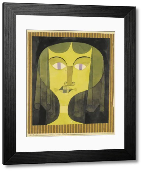Framed Print : Portrait of a violet-eyed woman. Artist: Klee, Paul (1879-1940) Framed Print : Portrait of a violet-eyed woman. Artist: Klee, Paul (1879-1940)