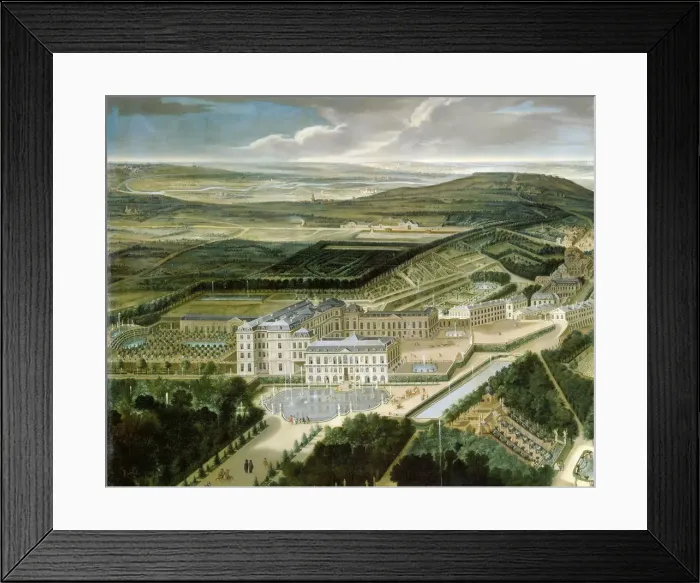 Framed Print : Chateau de Saint-Cloud. Artist: Allegrain, Etienne (1653-1736) Framed Print : Chateau de Saint-Cloud. Artist: Allegrain, Etienne (1653-1736)