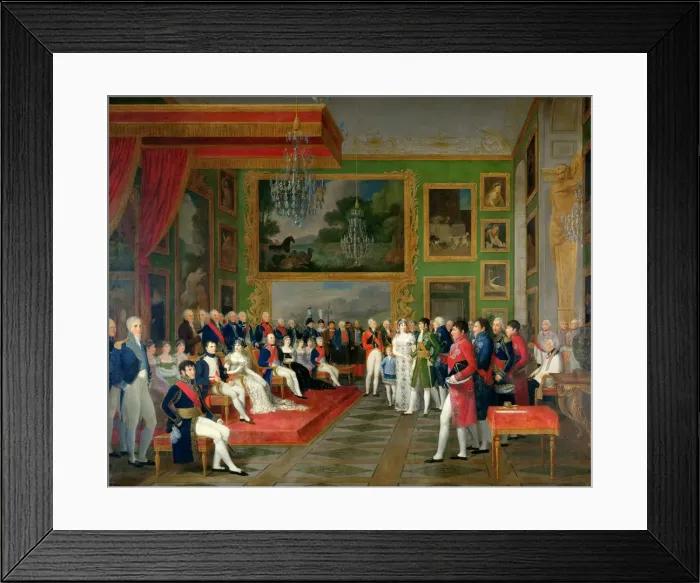 Framed Print : Wedding of Prince Eugene de Beauharnais and Princess Augusta of Bavaria, January 13, 1806. Artist: Menageot, Francois-Guillaume (1744-1816) Framed Print : Wedding of Prince Eugene de Beauharnais and Princess Augusta of Bavaria, January 13, 1806. Artist: Menageot, Francois-Guillaume (1744-1816)