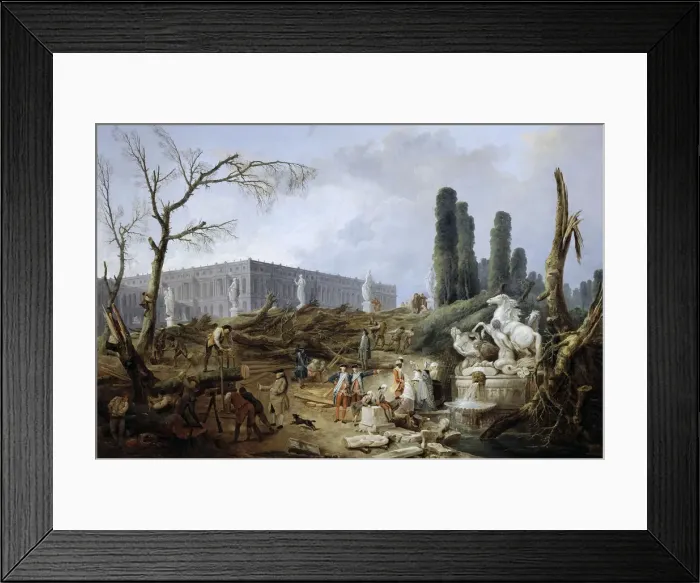 Framed Print : Bosquet des Bains d Apollon. Artist: Robert, Hubert (1733-1808) Framed Print : Bosquet des Bains d Apollon. Artist: Robert, Hubert (1733-1808)
