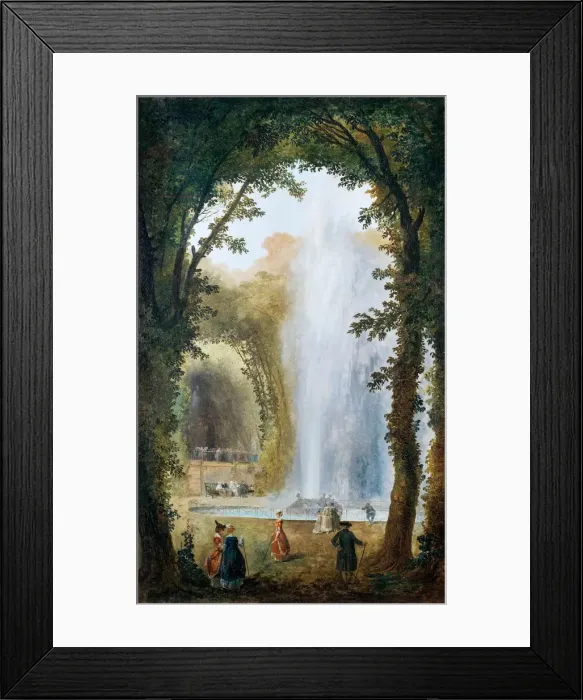 Framed Print : The fountain in the Grove of the muses at the Chateau de Marly. Artist: Robert, Hubert (1733-1808) Framed Print : The fountain in the Grove of the muses at the Chateau de Marly. Artist: Robert, Hubert (1733-1808)