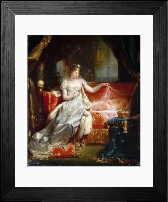 Framed Print : Empress Marie-Louise With the Sleeping King of Rome. Artist: Franque, Joseph-Boniface (1774-1833) Framed Print : Empress Marie-Louise With the Sleeping King of Rome. Artist: Franque, Joseph-Boniface (1774-1833)