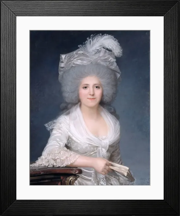 Framed Print : Jeanne Louise Henriette Campan. Artist: Boze, Joseph (1745-1826)