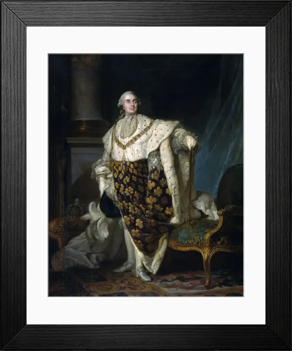 Framed Print : Portrait of the King Louis XVI (1754-1793). Artist: Duplessis, Joseph-Siffred (1725-1802) Framed Print : Portrait of the King Louis XVI (1754-1793). Artist: Duplessis, Joseph-Siffred (1725-1802)