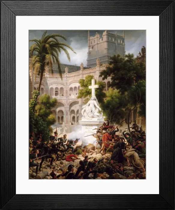Framed Print : Assault of the monastery of of Santa Engracia, February 8, 1809. Artist: Lejeune, Louis-Francois, Baron (1775-1848) Framed Print : Assault of the monastery of of Santa Engracia, February 8, 1809. Artist: Lejeune, Louis-Francois, Baron (1775-1848)