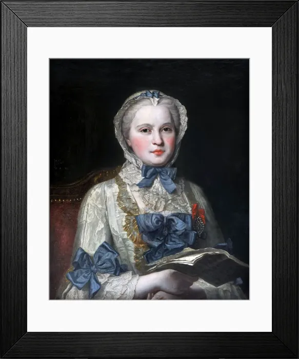 Framed Print : Portrait of Princess Maria Josepha of Saxony (1731?1767). Artist: La Tour, Maurice Quentin de (1704-1788) Framed Print : Portrait of Princess Maria Josepha of Saxony (1731?1767). Artist: La Tour, Maurice Quentin de (1704-1788)
