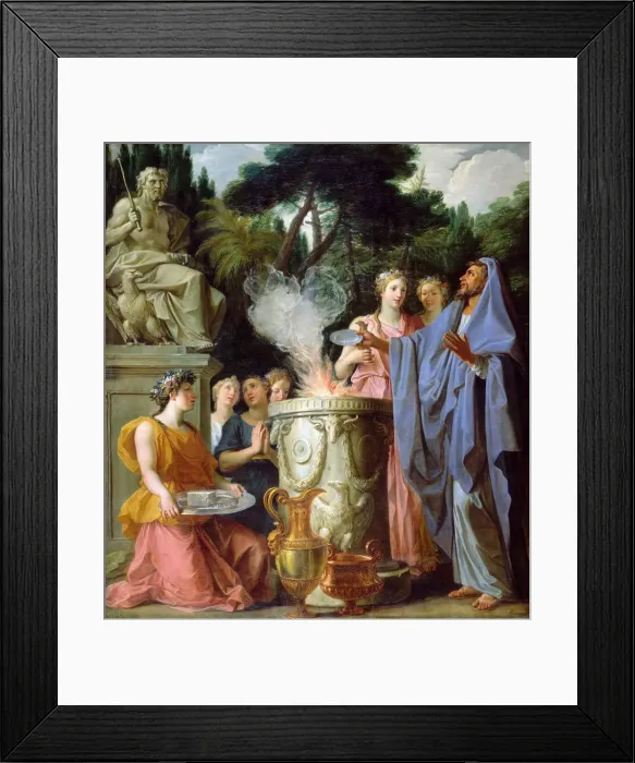 Framed Print : Sacrifice to Jupiter. Artist: Coypel, Noel (1628-1707) Framed Print : Sacrifice to Jupiter. Artist: Coypel, Noel (1628-1707)
