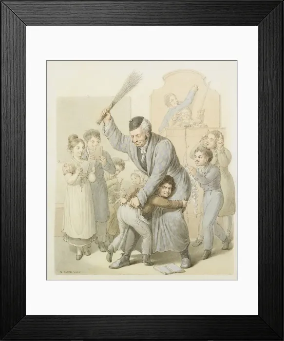 Framed Print : The Punishment in School Classroom. Artist: Opiz, Georg Emanuel (1775-1841) Framed Print : The Punishment in School Classroom. Artist: Opiz, Georg Emanuel (1775-1841)