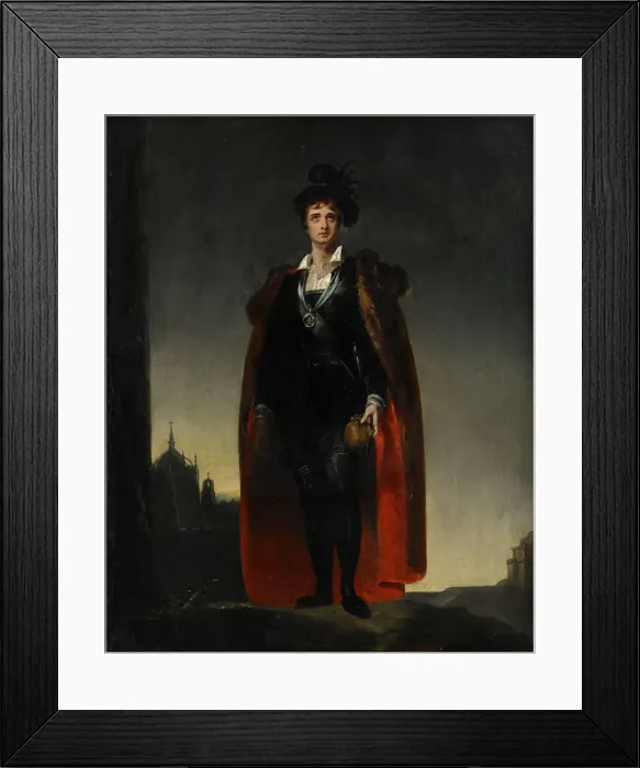 Framed Print : John Philip Kemble as Hamlet. Artist: Lawrence, Sir Thomas (1769-1830) Framed Print : John Philip Kemble as Hamlet. Artist: Lawrence, Sir Thomas (1769-1830)