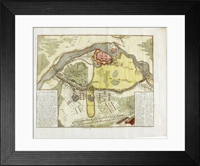 Framed Print : Map of the Battle at Narva. Artist: Anonymous master Framed Print : Map of the Battle at Narva. Artist: Anonymous master