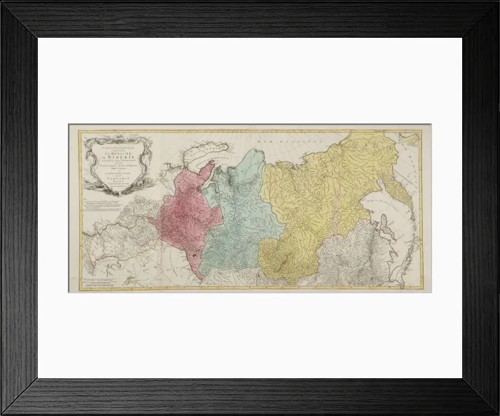 Framed Print : Map of the Russian Empire. Artist: Lotter, Tobias Conrad (1717-1777) Framed Print : Map of the Russian Empire. Artist: Lotter, Tobias Conrad (1717-1777)