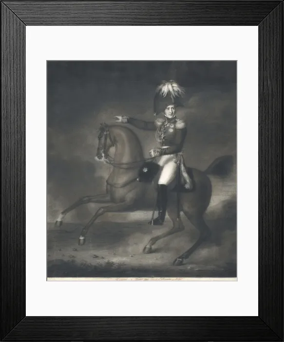 Framed Print : Portrait of Count Alexander Ivanovich Chernyshov (1786-1857). Artist: Letronne, Louis Rene (1790-1842) Framed Print : Portrait of Count Alexander Ivanovich Chernyshov (1786-1857). Artist: Letronne, Louis Rene (1790-1842)