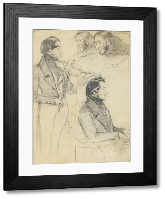 Framed Print : Niccolo Paganini (1782-1840). Artist: Anonymous Framed Print : Niccolo Paganini (1782-1840). Artist: Anonymous
