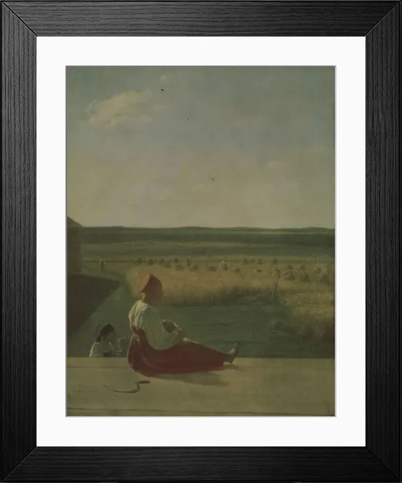 Framed Print : Harvest Time, Summer. Artist: Venetsianov, Alexei Gavrilovich (1780-1847) Framed Print : Harvest Time, Summer. Artist: Venetsianov, Alexei Gavrilovich (1780-1847)