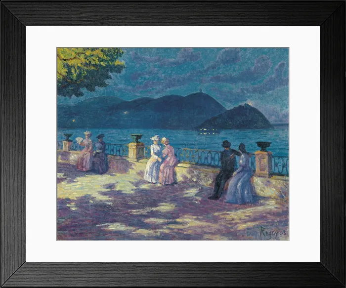 Framed Print : La Concha at night-time. Artist: Regoyos y Valdes, Dario de (1857-1913) Framed Print : La Concha at night-time. Artist: Regoyos y Valdes, Dario de (1857-1913)
