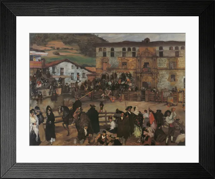 Framed Print : Bullfight in Eibar. Artist: Zuloaga y Zabaleto, Ignacio (1870-1945) Framed Print : Bullfight in Eibar. Artist: Zuloaga y Zabaleto, Ignacio (1870-1945)