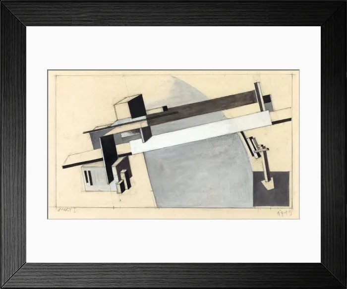 Framed Print : Bridge I. Artist: Lissitzky, El (1890-1941) Framed Print : Bridge I. Artist: Lissitzky, El (1890-1941)