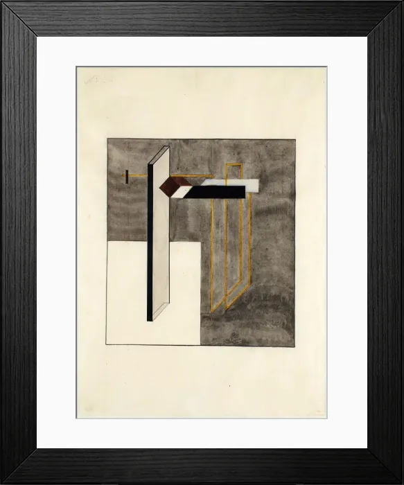 Framed Print : Proun 4B. Artist: Lissitzky, El (1890-1941) Framed Print : Proun 4B. Artist: Lissitzky, El (1890-1941)