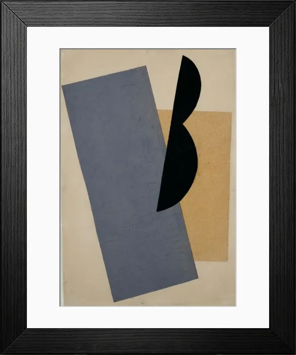 Framed Print : Composition (Blue-Yellow-Black). Artist: Popova, Lyubov Sergeyevna (1889-1924) Framed Print : Composition (Blue-Yellow-Black). Artist: Popova, Lyubov Sergeyevna (1889-1924)