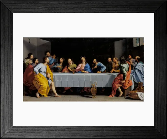 Framed Print : The Last Supper. Artist: Champaigne, Philippe, de (1602-1674) Framed Print : The Last Supper. Artist: Champaigne, Philippe, de (1602-1674)